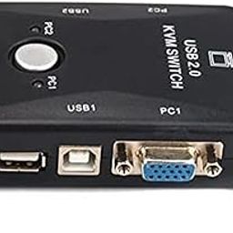 VOOCME 2 Port KVM Switch USB 2.0 KVM Switch Box to Control up to 2 Computers 2 in 1 Out Switch USB Keyboard Mouse Sharing Device for Computer, PC, Laptop, Desktop, Monitor, Printer, Keyboard-13