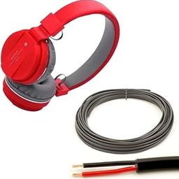 Cospex Combo Pack of 2 Items - Comfortable On-Ear Bluetooth Wireless Headphone, Flat 2 core Copper Wires and Cables 1.5mm for Domestic and Industrial Electric Connections up to 1500 watts 5 Meter-8