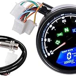 THE STYLE SUTRA® 12V Universal Digital Motorbike Speedometer Tachometer LCD Gauge Tachometer | 1 Piece Motorcycle Speedometer Gauge Odometer 1 Piece Magnetic Force Sensor-19