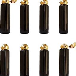 100ml Empty Refillable Bottles (Pack of 8) Stylish Black Dispenser Plastic Bottles - Eco friendly Multi use Container Bottles Refillable & Versatile for Hair Oils, Essential Oils, Sanitizer & Travel Needs, Perfect for Kitchen Use-11