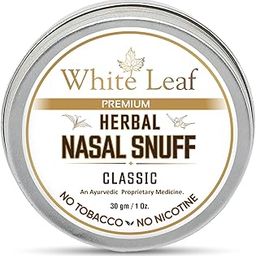 White Leaf Herbal Nasal Snuff 100% Tobacco Free and Nicotine Free Mint Snuff (30g / 1 Oz)-picture-21