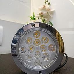 12 LED 12 WATT SS Surface Model Swimming Pool Light | Under Water Wall Mounted Light (Green)-image-10