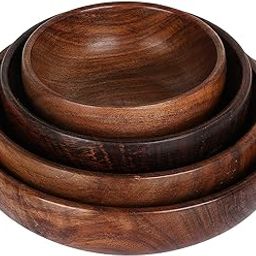 Naayaab Craft Sheesham Wood Classic Elegant Bowl, Multipurpose For Serving, Home & Kitchen Handcrafted (Brown) - Set Of 4, 1 ounce-19