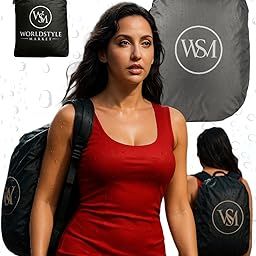 WorldStyle Rain Cover for Backpack Travel Essentials Rain Cover for Bag Backpack Rain Cover Travel Accessories Bag Rain Cover Waterproof Dustproof for All Bag Sizes Upto 50Ltrs Rain Cover Bag Black-image-20