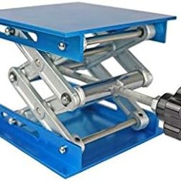 Lab Jack Stand Table Lift Laboratory Lift Table Aluminium Oxide Lab Stand Lifter Scientific Scissor Lifting Jack Platform (4''X4'')-image-8