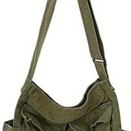Men's Vintage Canvas Messenger Bag Large Capacity Shoulder Bag-image-14