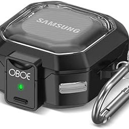 Oboe PC Case 'Compatible with' Samsung Galaxy Buds FE (2023), Buds 2 Pro (2022), Galaxy Buds 2 (2021), Galaxy Buds Pro, Buds Live with Keyring (Secure Lock Case) [Buds & Charging CASE NOT Included]-image-33