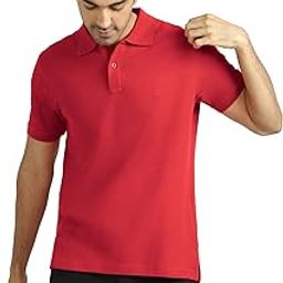 Men's Element 100% Combed Cotton Relaxed Fit Half Sleeve Polo T-Shirt-image-16