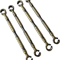 nooks Stainless Steel saliya 16mm and 12inch Hook and Ceiling Rod heavt Duty Hanging Accessories Set in PVD Coating Brass Finishing for Swings and jhula for Indoor Outdoor (Pack of 4)-image-50