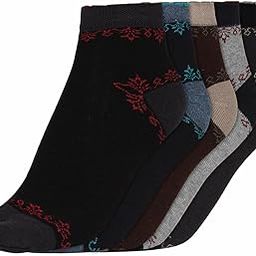Ankle Length Colourful Floral Printed Cotton Colourful Thumb Socks For Women/Girls-Combo Free Size-image-1