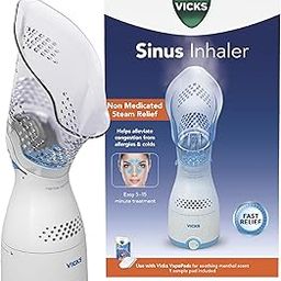 Vicks Personal Sinus Steam Inhaler with Soft Face Mask – Face Humidifier with Targeted Steam - Aids with Sinus Problems, Congestion and Cough, Works With Vicks VapoPads (not included)-image-52