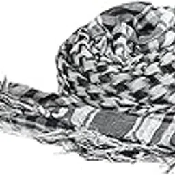 lyla Outdoor Arabic Scarf Soft Comfortable Plaid Scarf for Street Hiking Shopping Gray White-picture-37