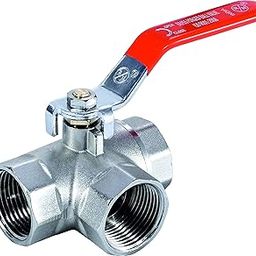 R. N. Nickle Plated Three Way Ball Valve 1/2 Inch (15mm) for Irrigation, Water Treatment and Swimming Pool Equipment Applications - RNBV172015-picture-17