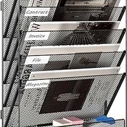 5 Tier Document, File, Paper, Letter, Office, Desktop Tray Organizer File Organiser, 5 Tier Metal Mesh A4 Files Documents Papers Folders Holder Desk Organizer-image-21