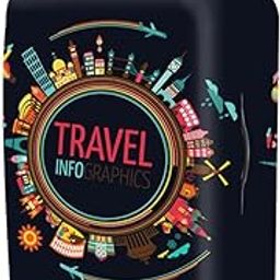 Luggage Cover Trolley Travel Covers, Washable Dust Proof Anti-Scratch Suitcase Protector (Black, XL (31"-32"))-44