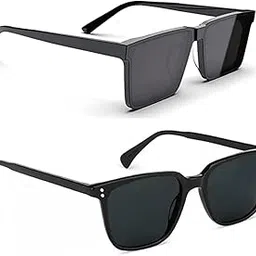 elligator UV Protected Wayfarer Sunglasses for Men & Women | Full-Rim Cover Eyewear for Driving, Cycling, Sports | Lightweight Flexible Optical Frame for All-Day Comfort & Selfies Article Numb_205-09-picture-2