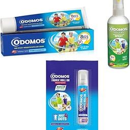 DABUR Odomos Mosquito Repellant Fabric Roll On - 8ml + Odomos Non-Sticky Mosquito Repellent Cream With Vitamin E & Almond - 50g + Odomos Naturals Mosquito Repellant Spray - 100ml-image-8