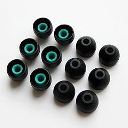 Sound Wave [Premium Earbuds, Medium 12 Pieces] Combined 2 Kinds of Hardness Silicone Earbuds, 12 Medium Pieces, Black, Compatible with Sony Hybrid, Black, Compatible with Sony Replacement Silicone Earbuds, Black, 2EP (M, 12 Pieces)-image-77