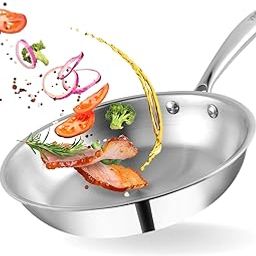 Vinod Platinum Triply Stainless Steel Frypan 20 cm | 2.5 mm Thick | Steel Pan | Scratch Resistant | 5 Year Warranty | Induction & Gas Friendly, Heavy Bottom-image-6