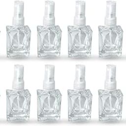 Hunky Dory 12pcs 8ml Transparent Empty Glass Pocket Pen Spray Bottle Refillable Bottle Saniztizer, Toner, Perfume, Attar, Lotion, Moisture, Oil (Pack of 12)-52