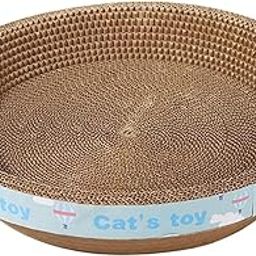 Gazechimp Cat Scratch Pad Round Corrugated Lounge Bed Grind Claws Durable Cat Scratcher for Prevents Furniture Damage Pet Accessories, M-11