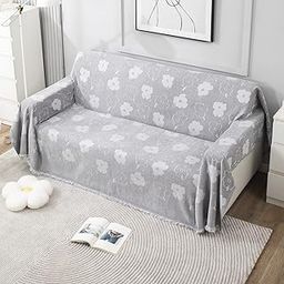 HOKIPO Chenille Thick and Soft Sofa Cover Throw Blanket Couch Protector 3 Seater, Grey (AR-4598-D4*1)-image-58
