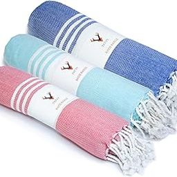 Bath Towels|Light Weight Turkish Style Bath Towels for Men Large Size Cotton|75X150Cm Quick Absorption &Faster Drying Bath Towel for Women|100% Cotton(Pack Of 3, Blue,Pink&Water Green)90 TC-28