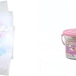 ManaBee Unicorn Cartoon Zip Lock Stationery Pouch Set with Colorful Dough Kit-Creative and Fun Craft Combo for Kids, Ideal for Return Gifts, Party Packs, and Daily Use_Pack of 2-28