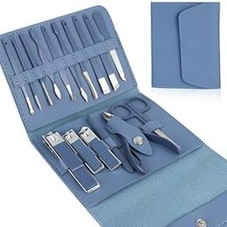Kresal Manicure Set, Professional Nail Clippers Pedicure Kit, 16 pcs Stainless Steel Nail Care Tools Grooming Kit with Luxurious Travel Leather Case for Thick Nails Men Women Gift - Multicolor-image-13
