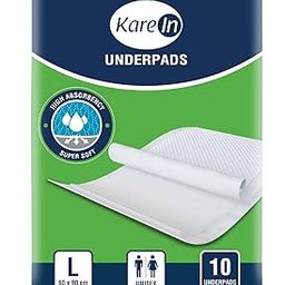 KareIn Classic Underpads, Large, 60 x 90 Cm, 10 Count, Superior Absorbency, Leak Proof, Pack of 1-image-96
