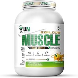 WN World Nutrition Explode Muscle Mass Gainer | High-Calorie Muscle Growth Formula with Protein, BCAA, L-Glutamine, Vitamins & Minerals for Lean Mass Building and Recovery | Alphonso Mango 3Kg-image-65