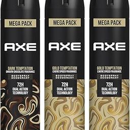 Axe Dark Temptation Long Lasting Deodorant Bodyspray For Men 215 ml & Axe Gold Temptation Long Lasting Deodorant Bodyspray For Men 215 ml(Pack 3)-50