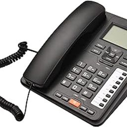 Ubervia OR6400 2-Line Desktop Corded Telephone with Answering System Caller ID/Call Waiting Backlight LCD and Handset/Base for Office Home Conference Black-image-75