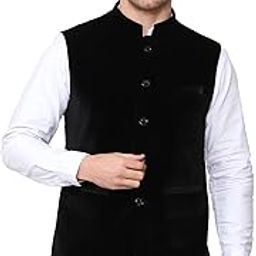 Slim fit Nehru Jacket For Men. (Regular, S, Black)-image-28