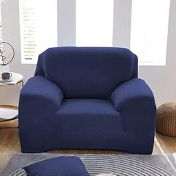 Furshine® Universal One Seater Sofa Cover Big Elasticity, Protective, Flexible Stretch, Spandex & Polyester Sofa Slipcover for Couch Protector Stretchable (One Seater, 90-145cm,Navy Blue)-image-49