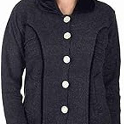 Woolen Sweater for Women Winter Wear Stitched A-Line Printed Long Embroidered Sweaters Casual Festive and Party Occasion Black-image-51