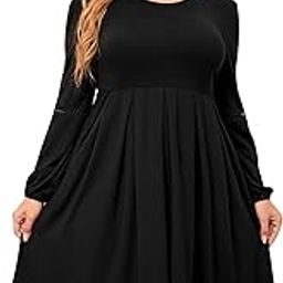 Women's Plus Size Skater Dress-picture-24