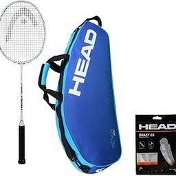 HEAD IGNITION 500 BADMINTON RACKET WITH KITBAG XENON 300 AND BOAST 65 BADMINTON STRING YELLOW-18