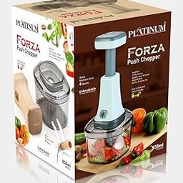 KARTASYA Forza Push Chopper, 650ml Capacity, 4 Sharp Stainless Steel Blades, Manual Kitchen Cutter for Vegetables and Nuts-image-30