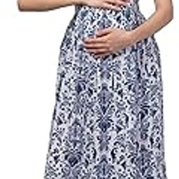 Maternity Dresses for Women || Feeding Dress for Pregnant Women || Trendy Sleeves Flowy Relaxed Fit || Maternity Gowns for Photoshoot.-image-12