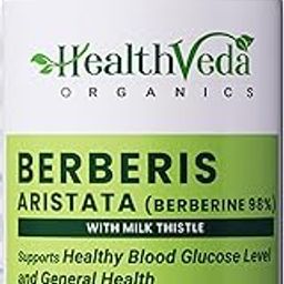 Health Veda Organics Berberis Aristata (98% Berberine) with Milk Thistle 60 Capsules Pack for Men and Women, Support Healthy Blood Glucose Level Support General Health, Help in Detoxification-16