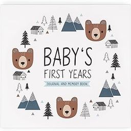 Baby Journal Memory Book for Boys or Girls - Baby Scrapbook Album for First 5 Years - Gender Neutral Baby Milestone Book - Keepsake for Baby Photos, Hardcover, Baby Bear-image-19