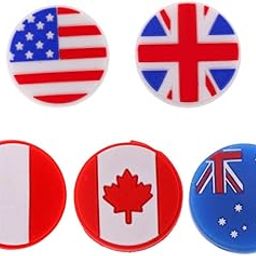 UJEAVETTE® Silicone Tennis Racquet Vibration Dampener Shock Absorber 5 Mixed Flag-image-28