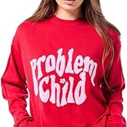 Women's Typography Super Loose Fit Full Sleeve Round Neck 100% Acrylic Sweater-image-96