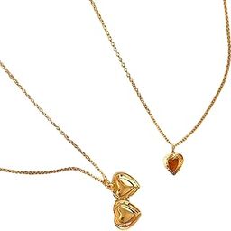 Snowy's Shop Vintage Yellow Gold Heart Photo Locket – Openable Aesthetic Pendant Necklace for Women, Girls & Teens | Personalised Jewelry – Valentine Gift for Her-image-68