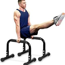 TABEKE Push Up Bar, 12 Inch High Non-Slip Parallettes Bars & Dip Bars With Foam Handles, Heavy-Duty No Wobbling Calisthenics Equipment For Handstand, L-Sit, Gymnastics, Strength Training Home Gym Use-18