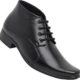 Artificial Leather Mens Formal Shoes || Office High Top Formal Shoes Men || Sober Black Formal Shoes for Men Ankle Bike Riding Chelsea Boots For men (Black)-image-76