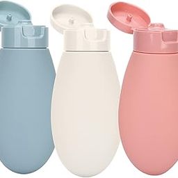 Sutroku 3 Pcs Travel Bottles Set, Refillable Leak Proof Squeeze Bottles for Toiletries, Shampoo, Lotion, Conditioner, Soap – Travel Essentials (Multicolor)(3 Pcs)-image-49