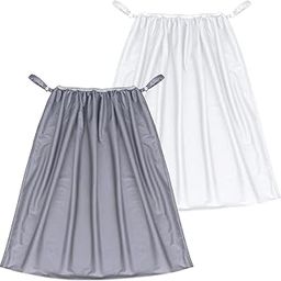 Diaper Pail Bags 2 Pack, Reusable Water-Resistant Cloth Diaper Pail Liner for Dirty Diaper Wet Bag 29 x 29 inch, White + Grey-image-42