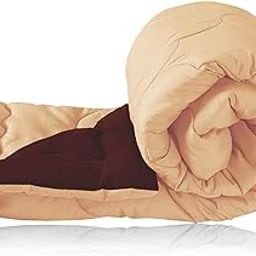 I Wish Microfibre Reversible 250 GSM AC Comforter/Blanket/Quilt/Lightweight Duvet (Brown/Beige, Queen)-image-42